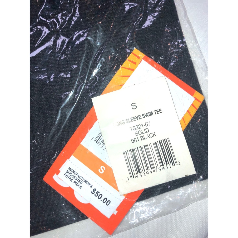 Joy Surf & Swim Co Mens Long Sleeve Swim Tee Rash Guard UPF 50+ Black TS221-07 - Picture 3 of 4
